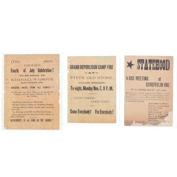 Tombstone, Arizona Territory 19th-C. Ads (3)