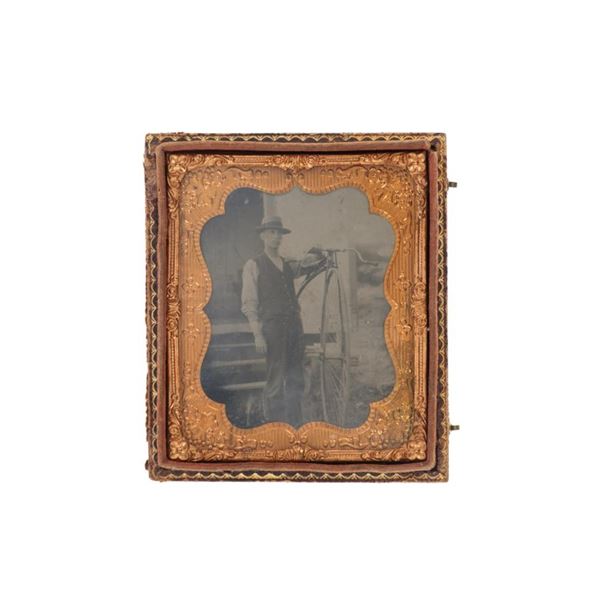1870 Tombstone Museum High Wheel Bicycle Tintype