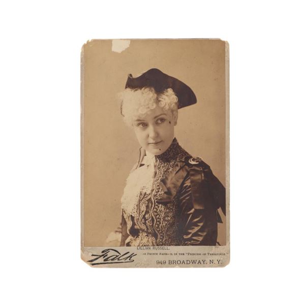 Rare Original Falk Cabinet Card Lillian Russell