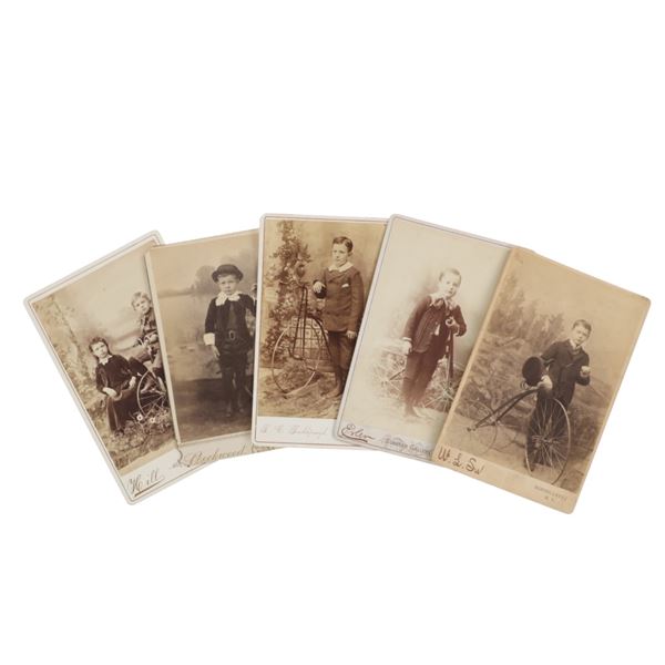 Velocipede Children Cabinet Card Photos 1880s (5)