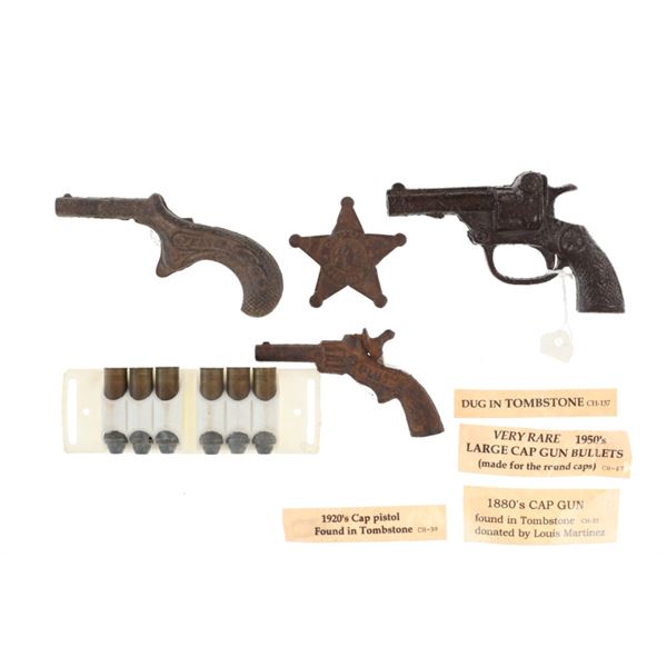 Tombstone, A.T. Excavated Cap Gun Toys c 1880-1950