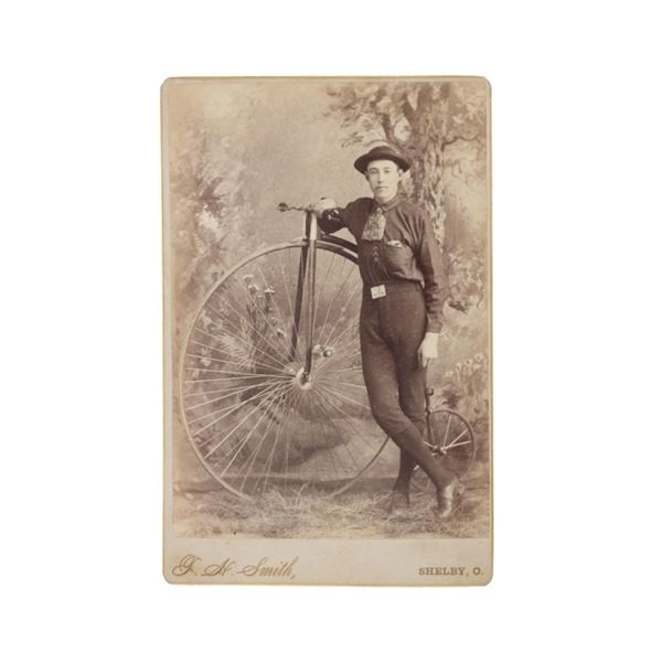 F.H. Smith High Wheel Penny Farthing Cabinet Card