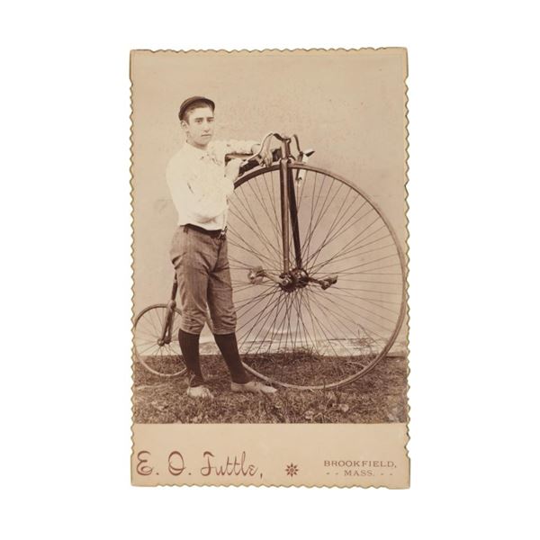 E.O. Tuttle Penny Fathing High Wheel Cabinet Card