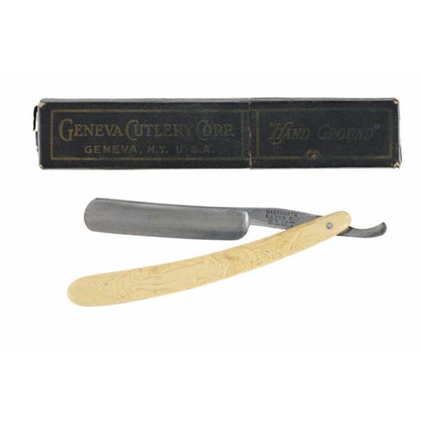 Wadsworth Razor Co German Celluloid Straight Razor