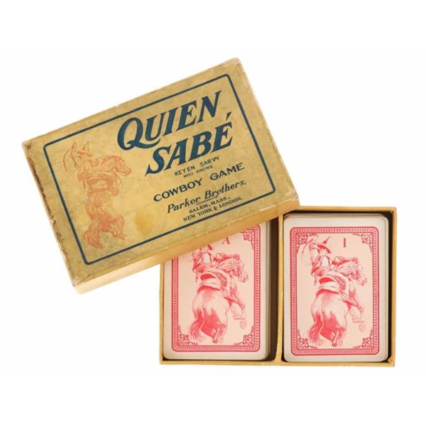 Ca. 1906 Parker Brothers "Quien Sabe" Cowboy Game