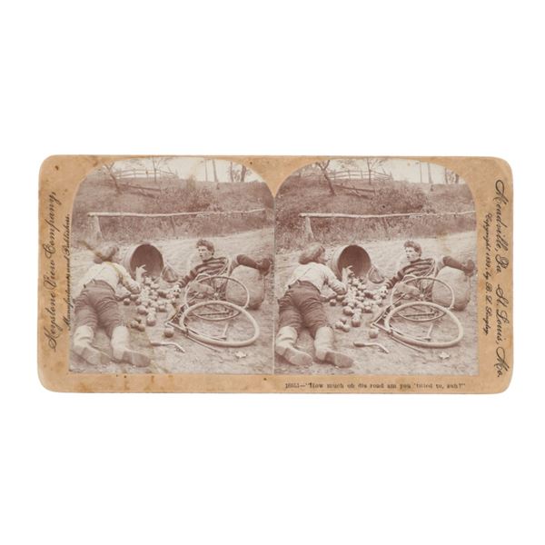 Keystone View Company Stereoview Bike Comic 1899