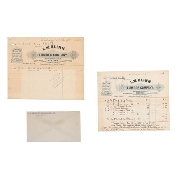 Tombstone, A.T. L.W. Blinn Lumber Co. Receipts