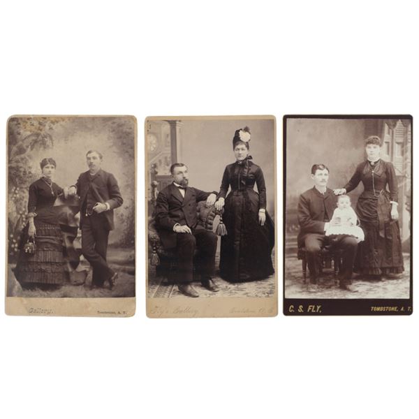 C.S. Fly Studio Tombstone, A.T. Cabinet Cards (3)