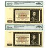 Image 1 : Bohemia & Moravia. National Bank of Bohemia & Moravia, 1942, Specimen Banknote Pair.