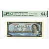 Image 1 : Canada. Bank of Canada, 1954, $5, "Modified Portrait" Issued Banknote.
