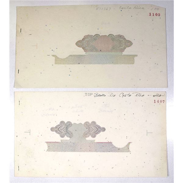 Banco Nacional de Costa Rica and Banco de Costa Rica, ND (1943 to 1949), Undertint Progress Proof Bo