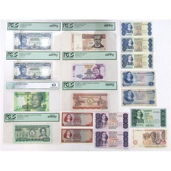 Malawi….., Mozambique, South Africa, and Swaziland, Assortment of Issued Banknotes, ND (196
