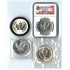 Image 1 : Canada. Silver Uncirculated 1 Ounce Maple Leaf's, 1989; 2008; 2009; and, 2012.