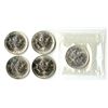 Image 1 : Canada. Silver Uncirculated 1 Ounce Maple Leaf's, 1990; 1991; 1994; 1996;  and, 1997, Group of 5.
