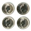 Image 2 : Canada. Silver Uncirculated 1 Ounce Maple Leaf's, 1992; 1993; 1995; and, 1996 Quartet.