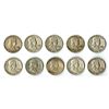 Image 1 : Franklin Silver Half Dollars, 1948 to 1952, Group of 10 Coins.