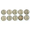 Image 1 : Franklin Silver Half Dollars, 1953 to 1956, Group of 10 Coins.