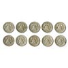 Image 2 : Franklin Silver Half Dollars, 1956 to 1962, Group of 10 Coins.