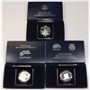 Image 1 : U.S. Edison, Lewis & Clark, and First Flight, Commemorative Proof Silver Dollar Coins, 2003 to 2004,