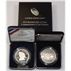 Image 1 : U.S. Leif Ericson and Baseball Hall of Fame, Commemorative Proof Silver Dollar Coins, 2000 and 2014.