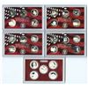 Image 1 : U.S. 2004; 2005; 2006; 2008 and, 2010, Lot of 5 Silver Quarter Proof Sets.