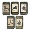 Image 1 : National Zodiac Silver Bars, ND (1990s), Group of 5 Bars.