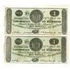 Image 1 : VA. Corporation of Richmond, 1861, Uncut Pair of Contemporary Facsimile Rebel Shinplaster Obsolete N