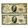 Image 1 : NY. National Bank of Cohoes, New York, $10, Series of 1929 T1 and T2, Ch# 1347, Issued Banknote Pair