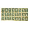Image 1 : C.S.A., Jefferson Davis, 10 Cent, Scott#: 12c, Uncut Sheet of 24 Postage Stamps