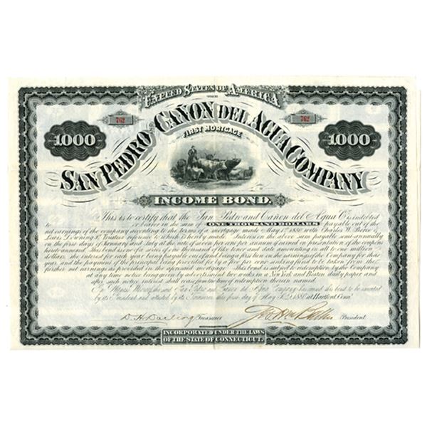 New Mexico. San Pedro and Canon Del Agua Co.,1880 I/U bond.