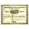 Image 1 : PA. Philadelphia and California Mining Co., 1852, I/U Stock Certificate.