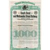 Image 1 : South Bend & Mishawaka Street Railway Co., 1885, $1000 Specimen Bond Rarity