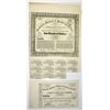 Image 1 : TX. Galveston, Houston & Henderson Rail Road Co., 1857. I/U Bond with Attached $40 Bearer Share Cert