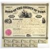 Image 1 : CA. Bond of the County of Yuba, 1858, I/C $100, 10% Coupon Bond.
