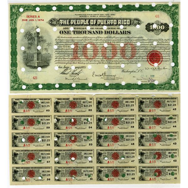 Puerto Rico. People of Puerto Rico, 4 1/4% Loan of 1935 (1945-74) Series A, Isabella Irrigation I/C 