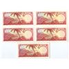 Image 2 : East Caribbean States. East Caribbean Currency Authority, ND (1965), Issued Group of 5 Banknotes.