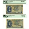 Image 1 : South Africa. Reserve Bank of South Africa, ND (1962 to 1965), Issued Sequential Banknote Pair.