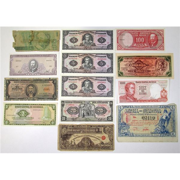 South American Collection of Issued Banknotes, 1920s to 1988