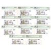 Image 1 : Zimbabwe. Reserve Bank of Zimbabwe, 2003, Group of 11 Issued Banknotes.