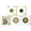Image 1 : Liberty Head (Barber) Collection, 1905 to 1915, Group of 5 Coins.
