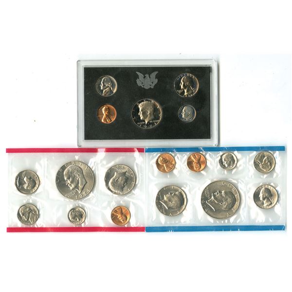 U.S., 1971 Proof Set, and 1974 Mint Set Pair
