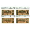 Image 1 : VA. C.S.A., February 17, 1864, $5, T-69, Issued Banknote Quartet.