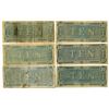 Image 2 : VA. Confederate States of America, $10, T-68, February 17, 1864, Group of 6 Issued Banknotes.