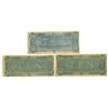 Image 2 : VA. Confederate States of America, $10, T-68, February 17, 1864, Issued Banknote Trio.