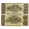 Image 1 : VA. Confederate States of America, 1863, I/C Banknote Pair.