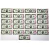Image 1 : PA. Federal Reserve Notes, $2, Series of 1976, Fr.# 1935C, Issued Group of 21 Banknotes with Bicente