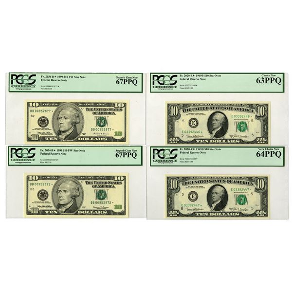 U.S. Federal Reserve Notes, $10, Series 1969B (Fr.# 2020-E*) and Series 1999 (Fr.# 2034-B*), Group o
