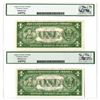 Image 2 : Hawaii. WWII Emergency Issue, $1, Series of 1935A, Fr.# 2300, Issued Banknote Pair.