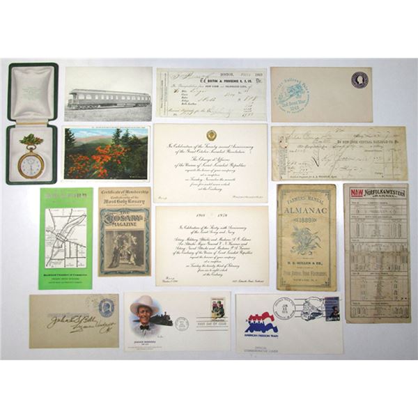 Covers, Letters, and other Ephemera, 1889 to 1978