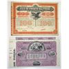 Image 1 : Chile. Banco Hipotecario de Chile and Caja de Credito Salitrero, ND (1900 and 1908), Specimen Bond P